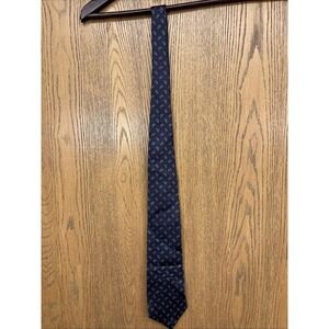 Bert Pulitzer Vintage Silk Tie Dark Blue With Red Ladybug Blue Made in the‎ USA